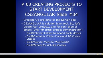 Docset for CS2Angular: CREATING PROJECTS