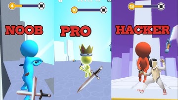 NOOB vs PRO vs HACKER - Sword  Play ⚔️