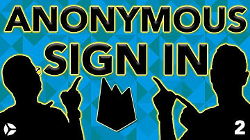 Firebase Authentication Tutorial - Anonymous Sign In (CODE EXAMPLE)