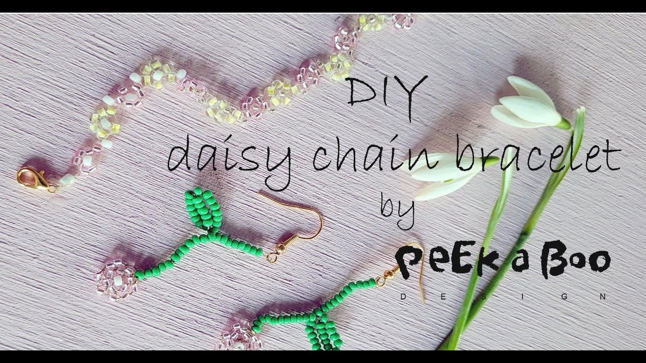 DIY how to make daisy chain flower bracelet by Peekaboodesign.dk