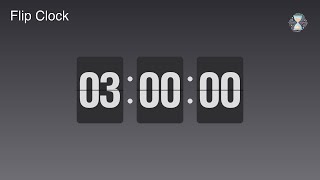 3 Hour Timer ⏱️ Monochrome Steel Flip Clock | Half workday Timer - ChronoFlow 3 Hour Timer Flip Clock Countdown Half Workday Timer Chronoflow