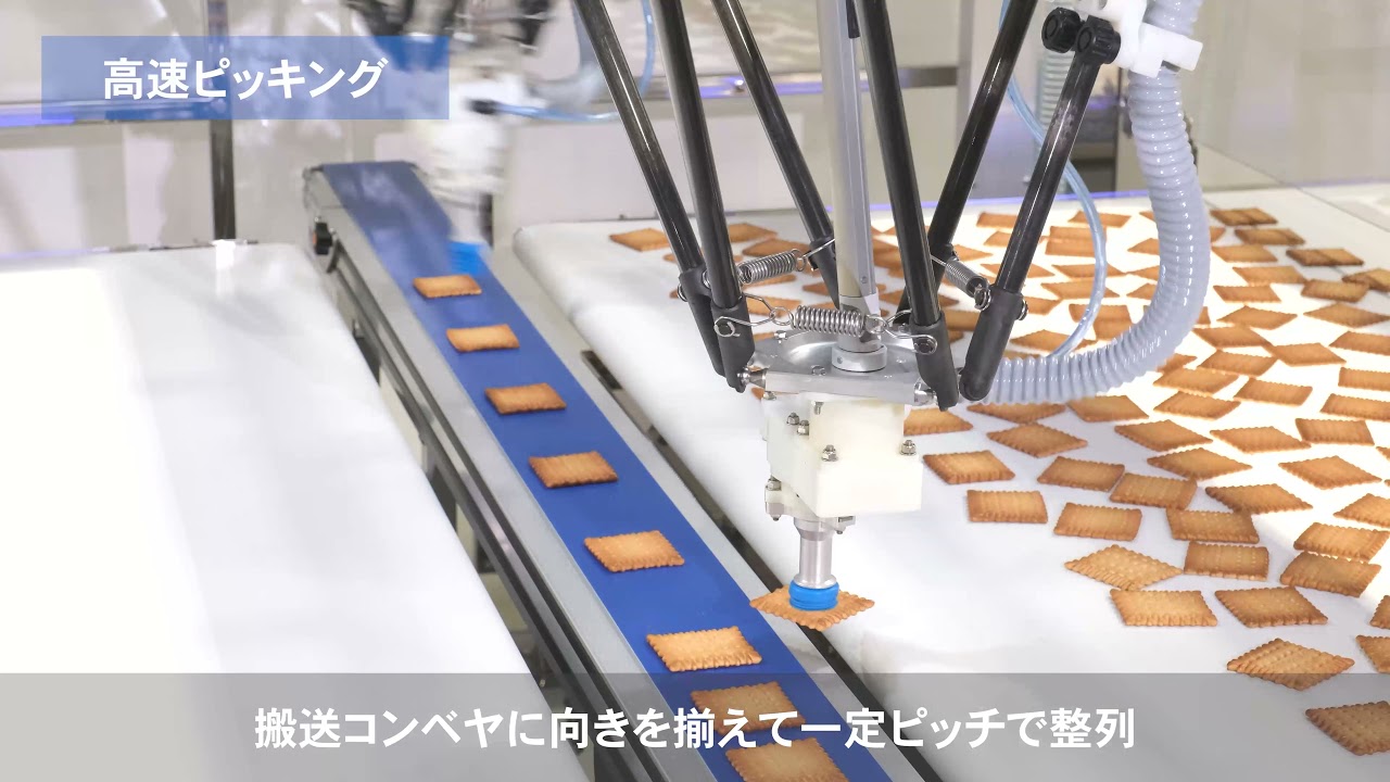個包装機供給装置（パラレルリンクロボット搭載高速ピッキングシステム