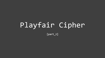 Playfair Cipher Simulation (Animation) | Playfair Cipher Part 2