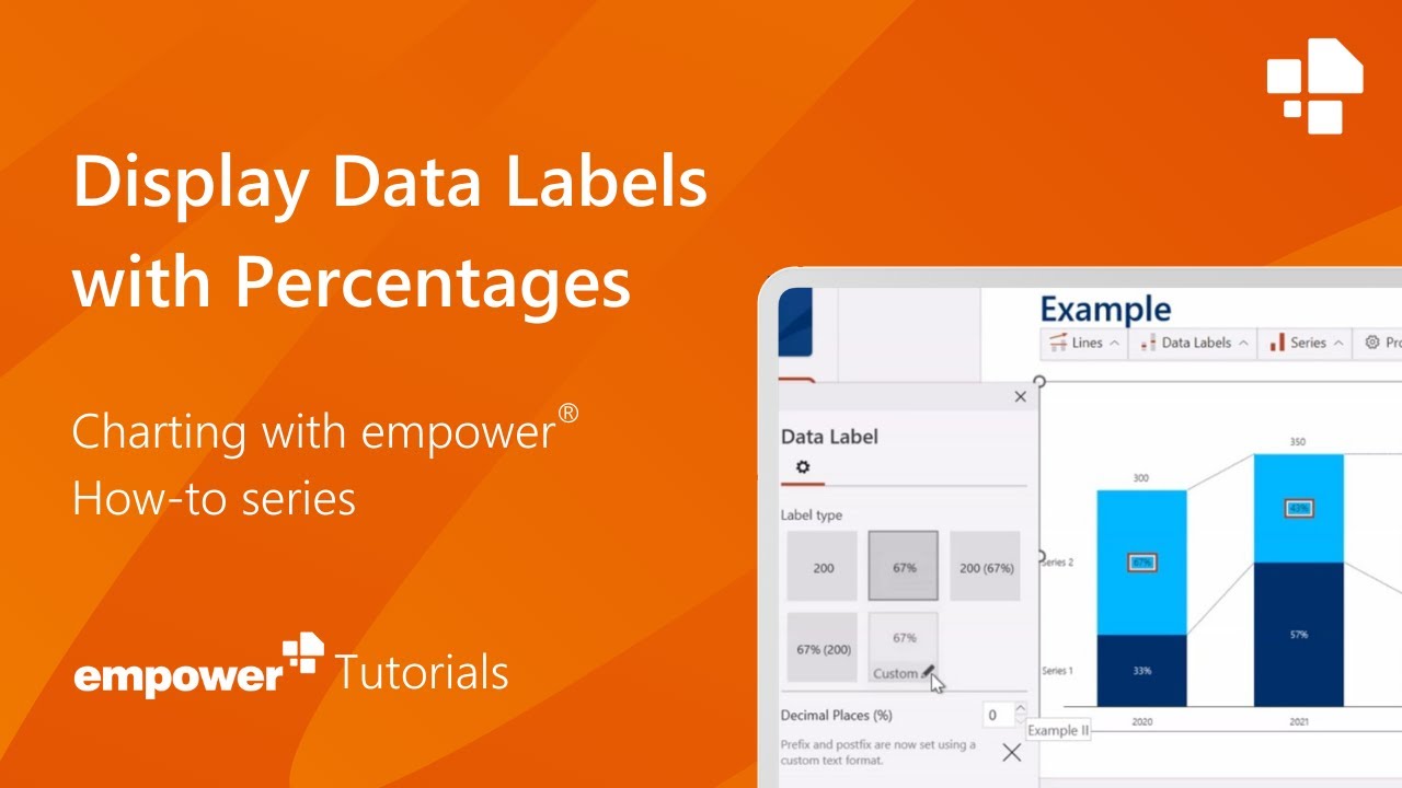 Tutorial: Display Data Labels with Percentages - Charting with empower ...