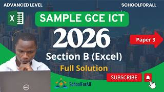 Spreadsheet(Ms Excel)   ICT GCE Sample 2026 screenshot 5
