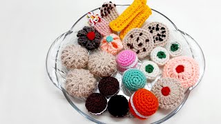 كروشيه بيتى فور العيد ( اميجرومى ) How to crochet Eid petit fours