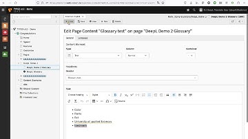 TYPO3 & DeepL Glossary Demo