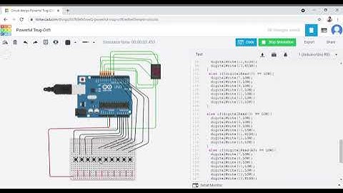 seven segment display by using Arduino & Pushbutton