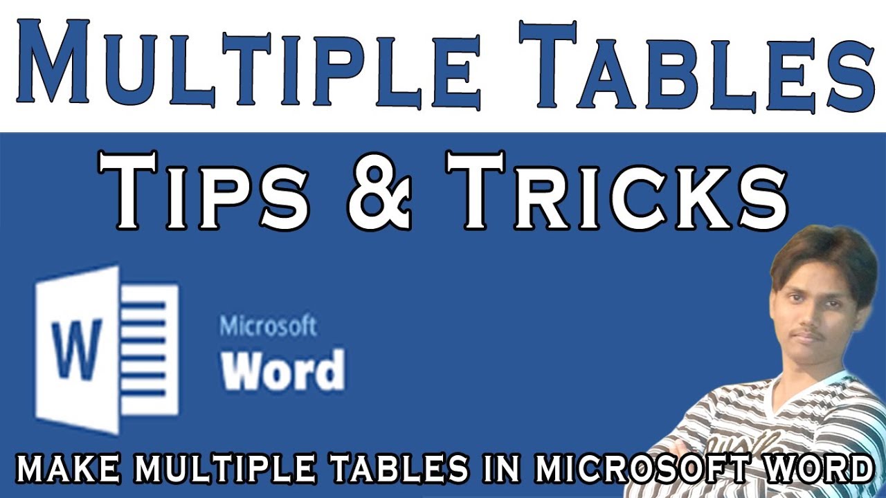 Multiple Tables In Word