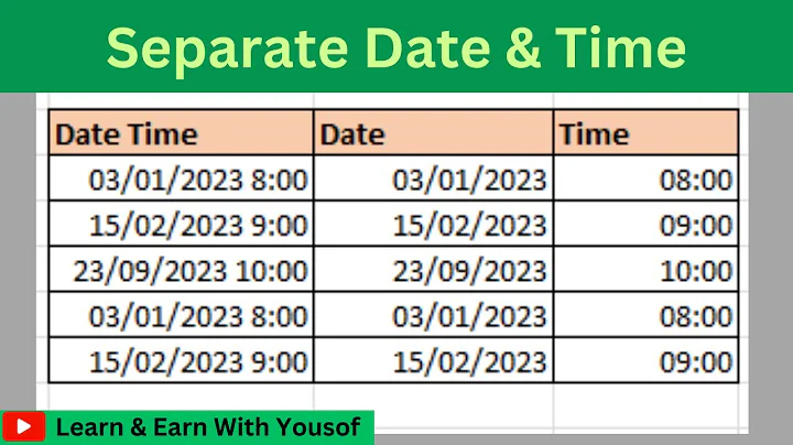 How to Separate Date and Time in Excel | Separate DateTime to Different Columns