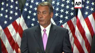 House Speaker John Boehner told Republican lawmakers Tuesday he was just teasing them when he lampoo