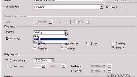 How To Schedule Backup and Maintenance Plan in SQL 2005 Server