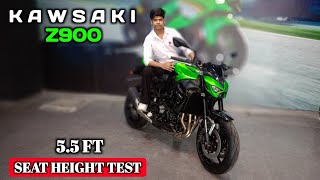2026 Kawasaki Z900 Seat Height Test || Minimum Height Requirement Z900 Ride