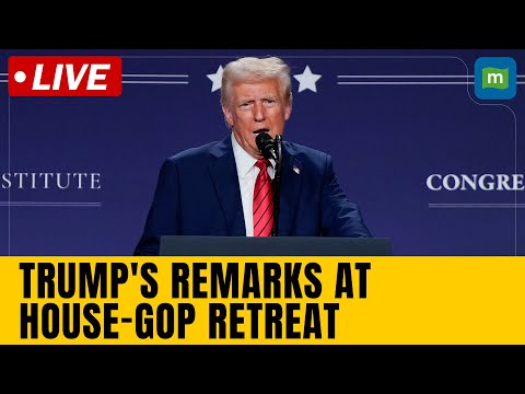 US Prez Trump addresses House-GOP retreat at Trump National Doral golf club in Miami, Florida | N18G Episode cover