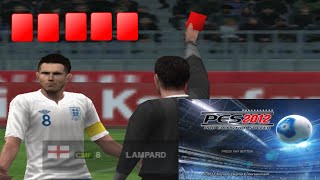 Apakah dapat 5 kartu merah Pertandingan di-stop.? | PES 2012 emulator ppsspp (android)