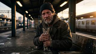 Left on the Tracks: Homeless Man Risks EVERYTHING for a Cat!