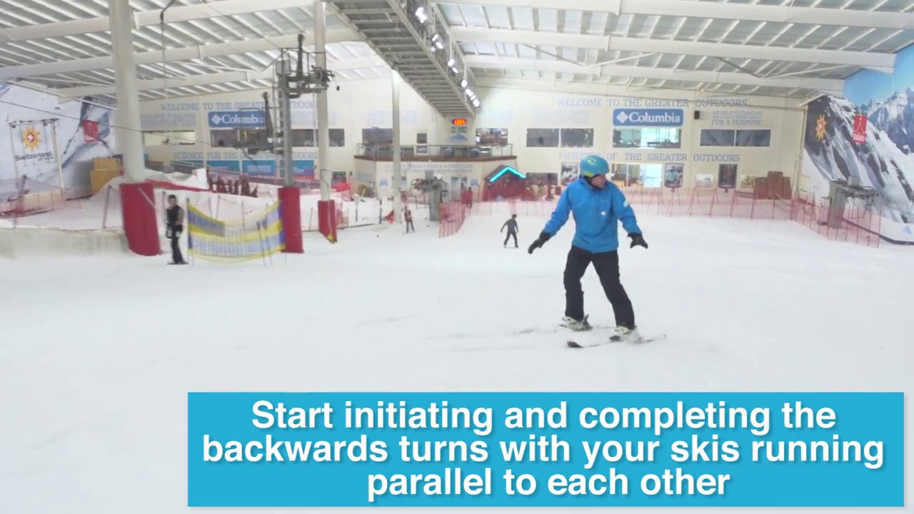 How to ski backwards YouTube
