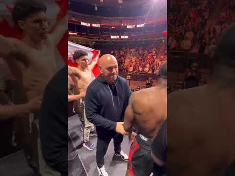 he left the boss hanging to stare down his opponent #ufcedmonton