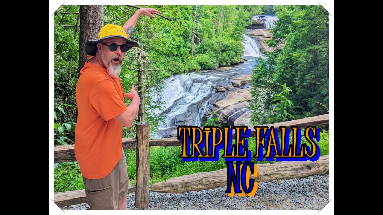 HIKING TO TRIPLE FALLS AT DUPONT STATE PARK NORTH CAROLINA