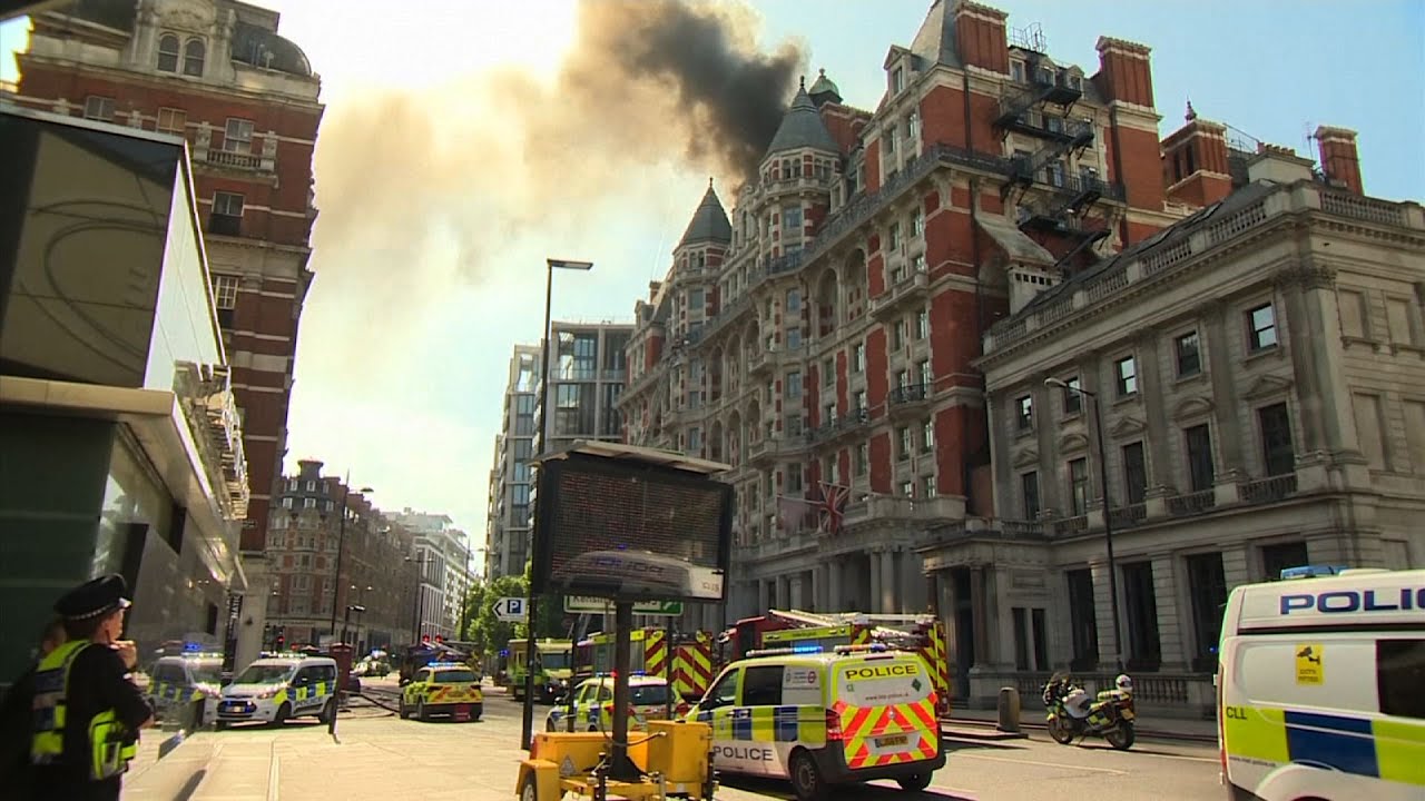 No Injuries Reported From London Hotel Fire - YouTube