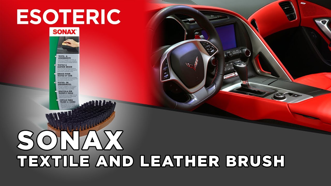 SONAX Textile and Leather Brush for car interior cleaning and car