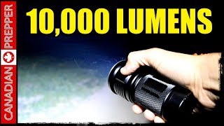Portable Powerhouse: 10,000 Lumen Flashlight- Thrunite TN36 2017/ Olight X7 comparison