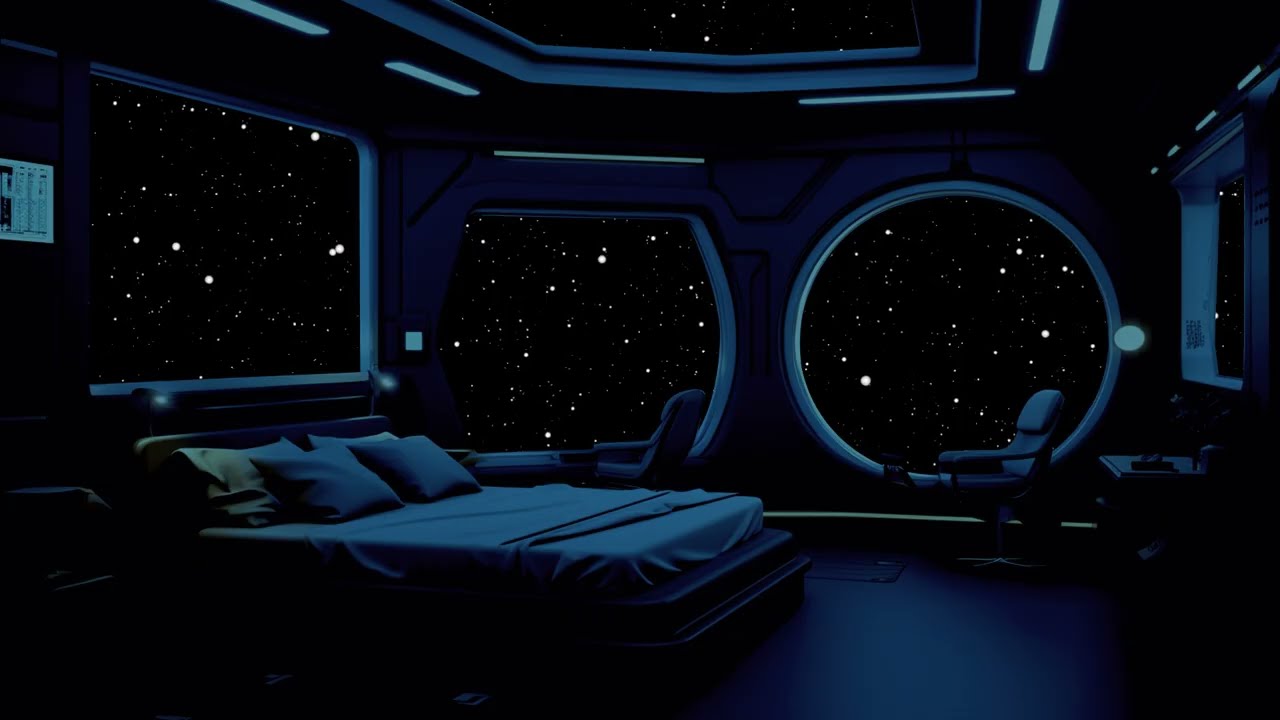 Floating Beneath Endless Stars Hearing Gentle Cosmic Echoes That Bring Nighttime Peace