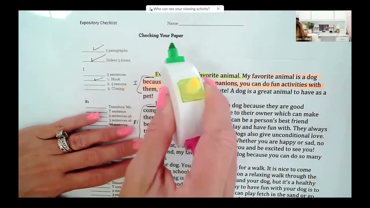 Lisa 930 Non Text based 4th 5th Checklist