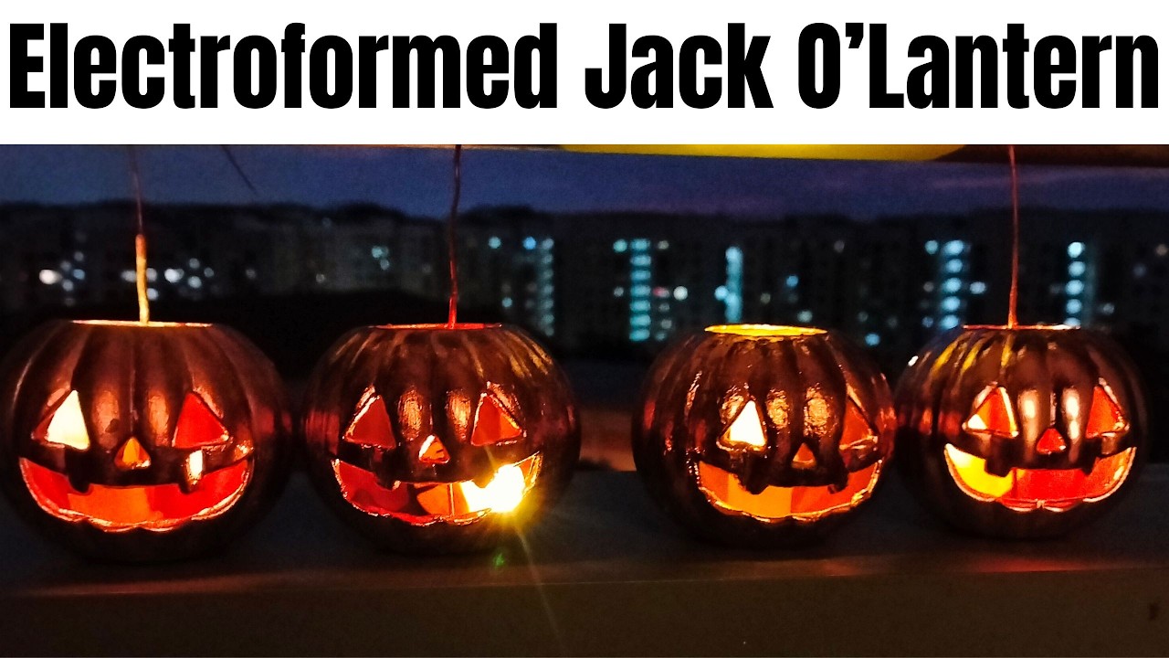 Electroformed Jack O' Lantern Plastic to Metal