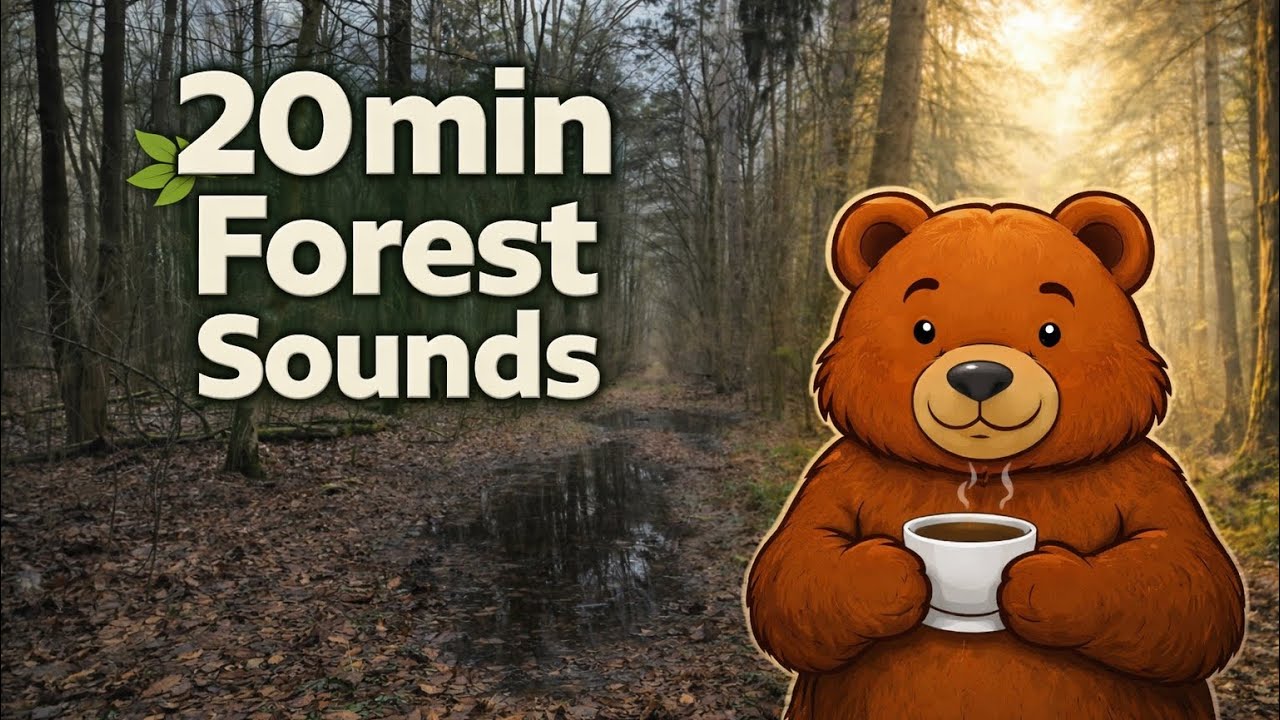 20 Minutes in the Forest 🌲 Light Rain, Birds & Gentle Wind Sounds