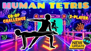 HUMAN TETRIS 2 Player Viral 💥 | Co-op Challenge | High-Quality Immersive Interactive Warm-Up