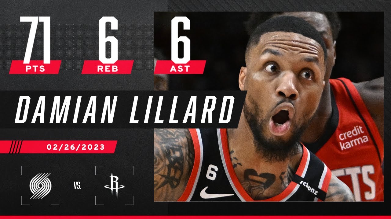 Damian Lillard drops 71 PTS, becomes 8th player to ever have 70+ PTS 😳 | NBA on ESPN