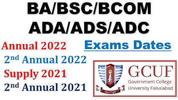 Ba Bsc Bcom - Ada Ads Adc - Supply & Annual Exams Gcuf - GCUF University Official - Exams 2022 gcuf
