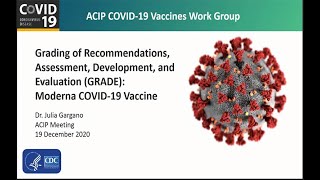 December 19, 2020 ACIP Meeting - GRADE: Moderna COVID-19 vaccine