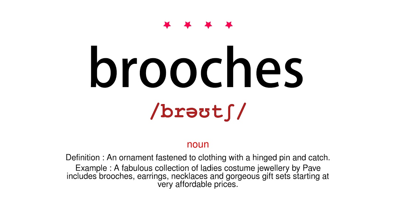 How to pronounce brooches Vocab Today YouTube
