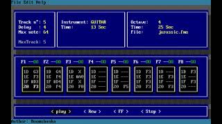 FM-Song Music - DOS Music Tracker Software written in Quick Basic - FmSong QBasic Retro Music screenshot 4