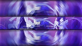banner anime template psd