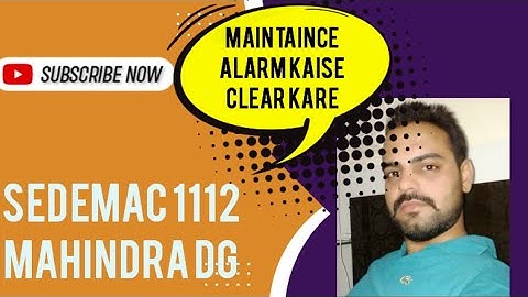 maintenance alarm kaise clear kare mahindra DG sedemac 1112