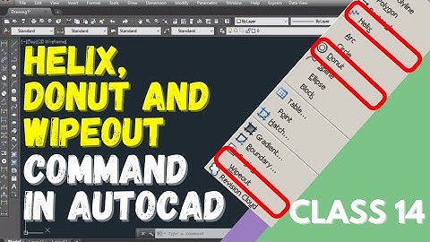 How to create helix, donut and wipeout command in AutoCAD/Autocad tutorial in Hindi/Urdu Class 14