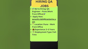 IT Jobs | Testing Jobs | QA Jobs #testingjobs #rdtechnicallearning