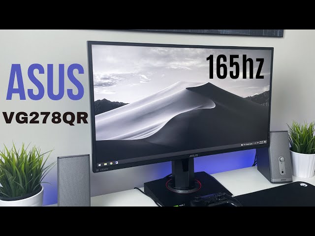 ASUS VG278QR 27” Gaming Monitor 165Hz Full HD (1920 x 1080) 0.5ms G-SYNC  Eye Care DisplayPort HDMI DVI, Black