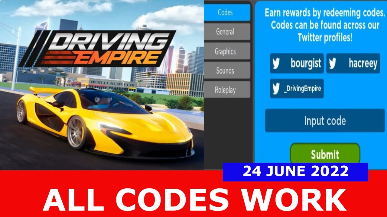 Roblox  Driving Empire Codes (Updated August 2023) - Hardcore Gamer