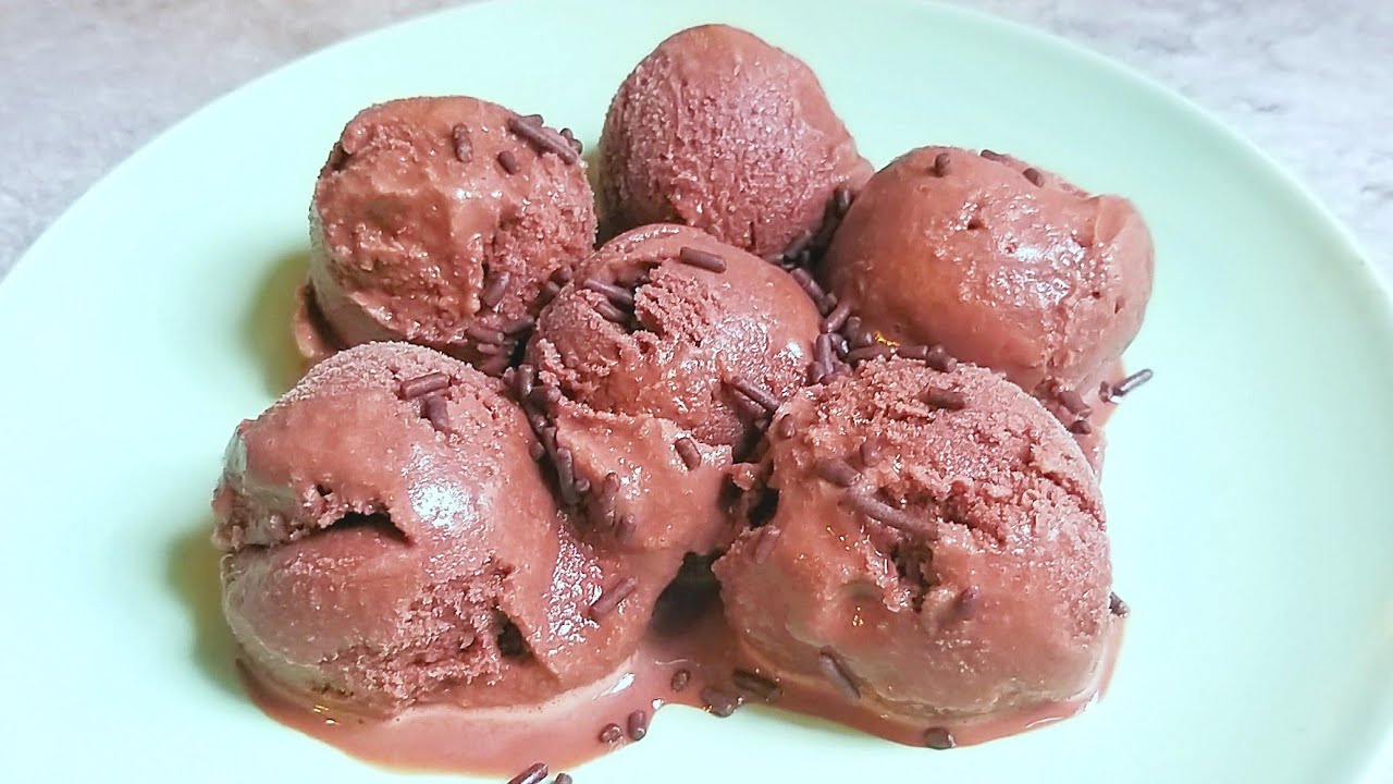 Chocolate Ice Cream Without Whipping Cream & Condensed Milk Chocolate