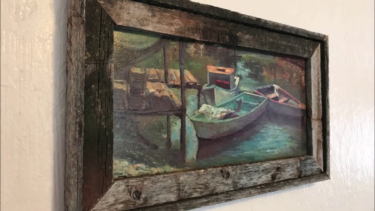 Picture Framing made easy using Pallet and Weathered wood 🔨📐📏 YouTube