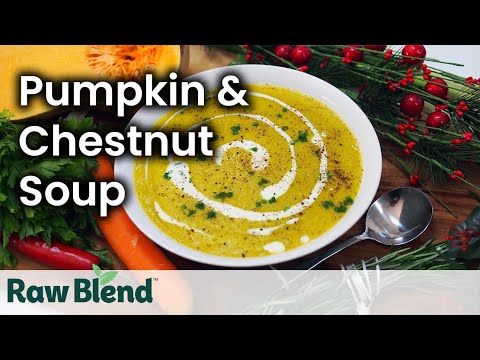 How to Make Hot Soup (Pumpkin and Chestnut Recipe) in a Vitamix 5200 Blender by Raw Blend