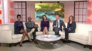 Natalie Morales in suede OTK boots - 27-Jan-2016