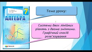 Системи лінійних рівнянь з двома змінними. Графічний спосіб розв'язування (Алгебра 7 клас)