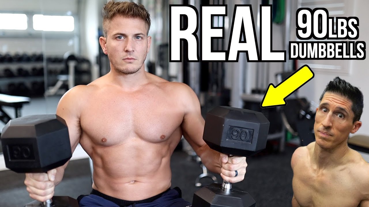 I'M THE STRONGEST NATTY! || Greg Doucette & Jonni Think 90lbs DBs Are Heavy? (ATHLEANX RESP