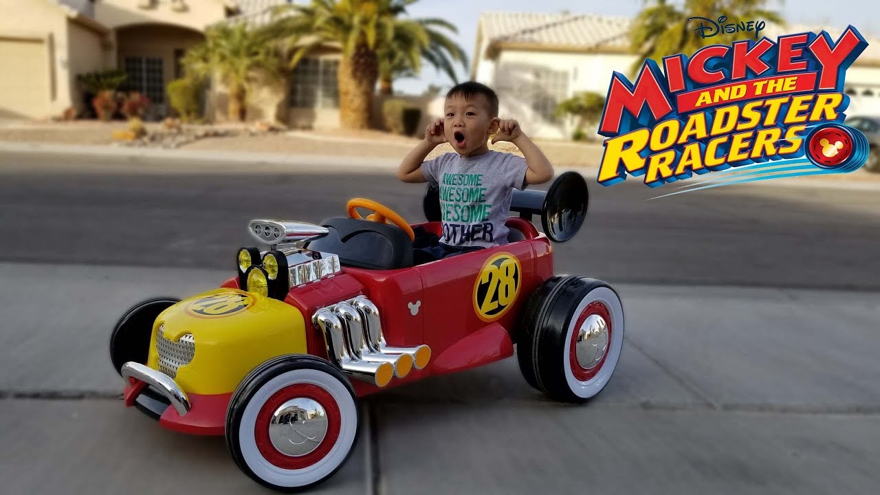 mickey roadster racer ride on car