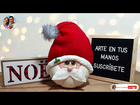 ?Cómo Hacer ESFERAS NAVIDEÑAS Con SANTA CLAUS, Tutorial con Arte en Tus Manos